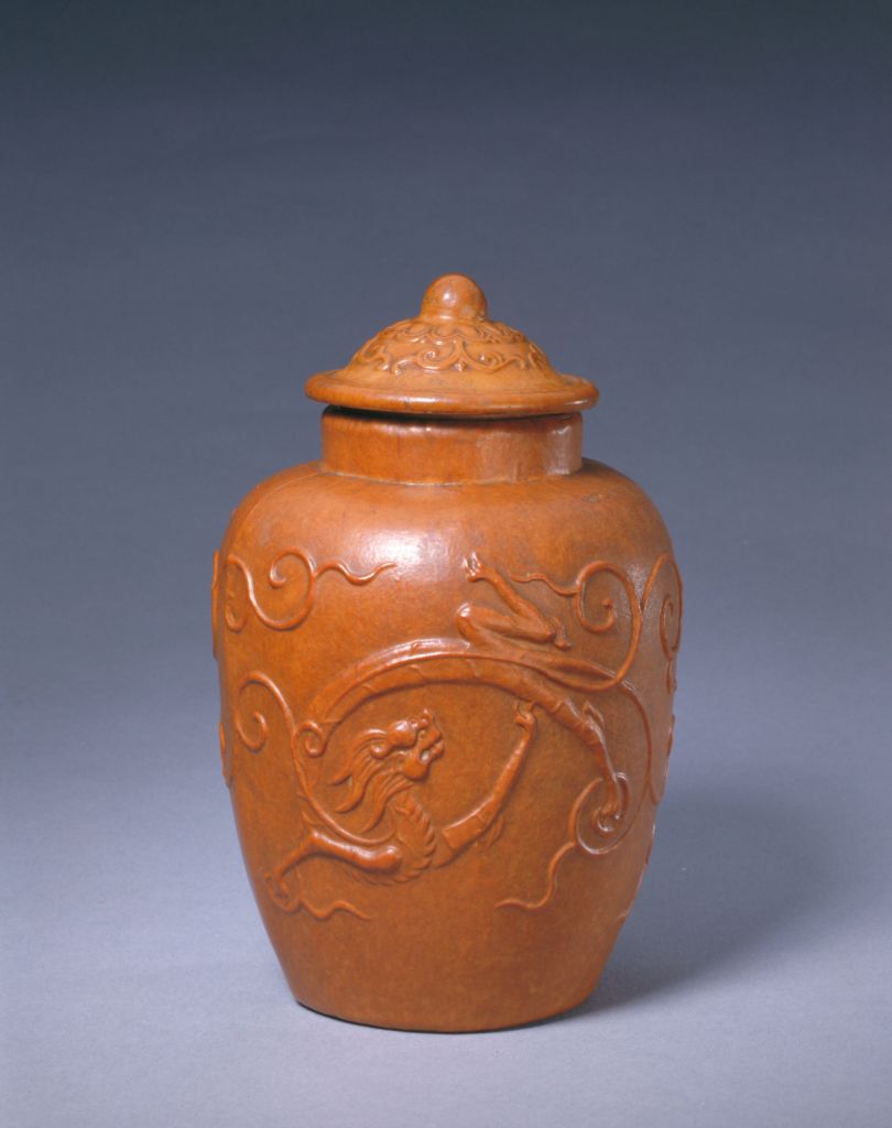 图片[1]-Stewed cauldron with cauliflower and dragon pattern-China Archive